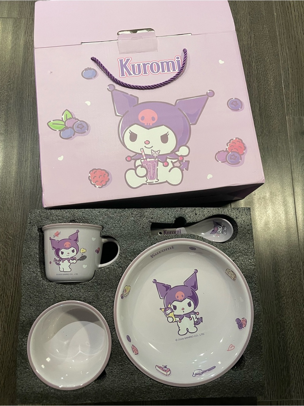 Kuromi  Purple Ceramic Dining Set